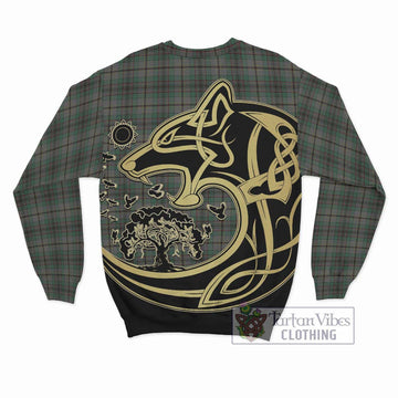 Craig Tartan Sweatshirt with Family Crest Celtic Wolf Style