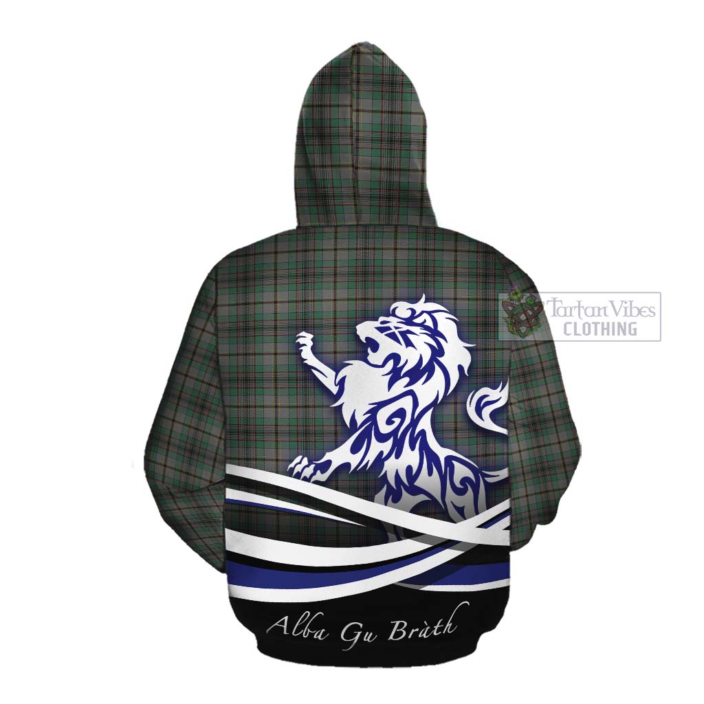 Tartan Vibes Clothing Craig Tartan Cotton Hoodie with Alba Gu Brath Regal Lion Emblem