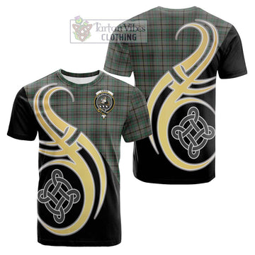 Craig Tartan Cotton T-shirt with Family Crest and Celtic Symbol Style