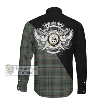 Craig Tartan Long Sleeve Button Shirt with Family Crest and Military Logo Style