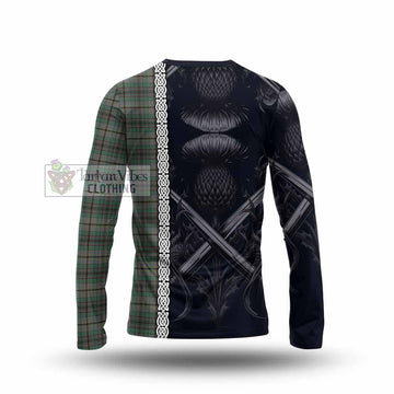 Craig Tartan Long Sleeve T-Shirt with Family Crest Cross Sword Thistle Celtic Vibes