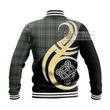 Craig Tartan Baseball Jacket with Family Crest and Celtic Symbol Style