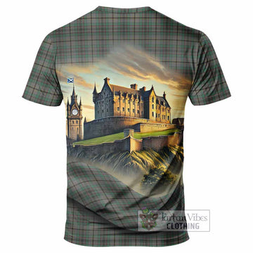 Craig Tartan Family Crest T-Shirt with Scottish Ancient Castle Style - Tartan Vibes Clothing