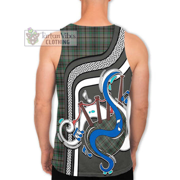 Craig Tartan Men's Tank Top with Epic Bagpipe Style