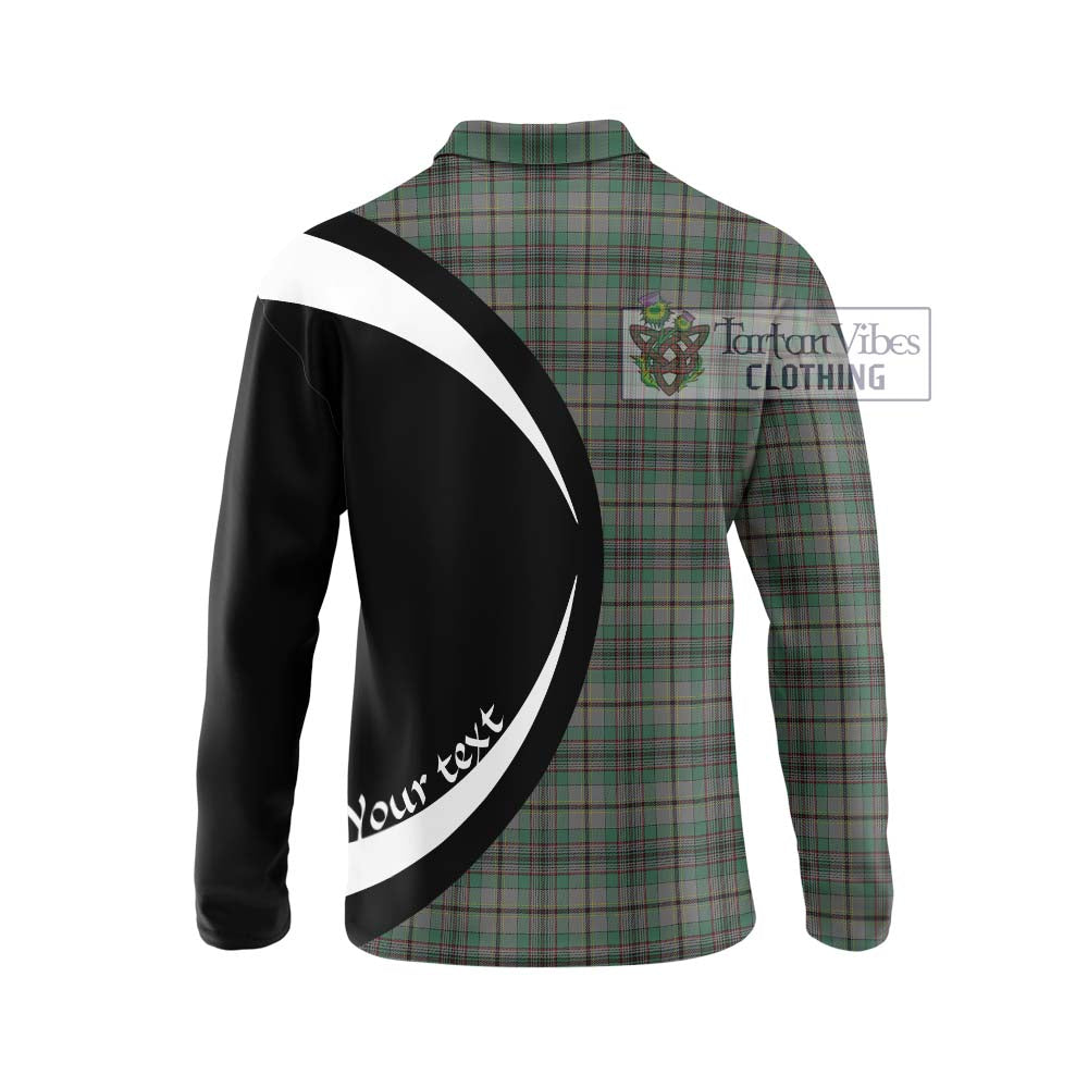 Craig Tartan Long Sleeve Polo Shirt with Family Crest Circle Style - Tartan Vibes Clothing