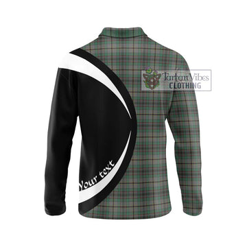 Craig Tartan Long Sleeve Polo Shirt with Family Crest Circle Style