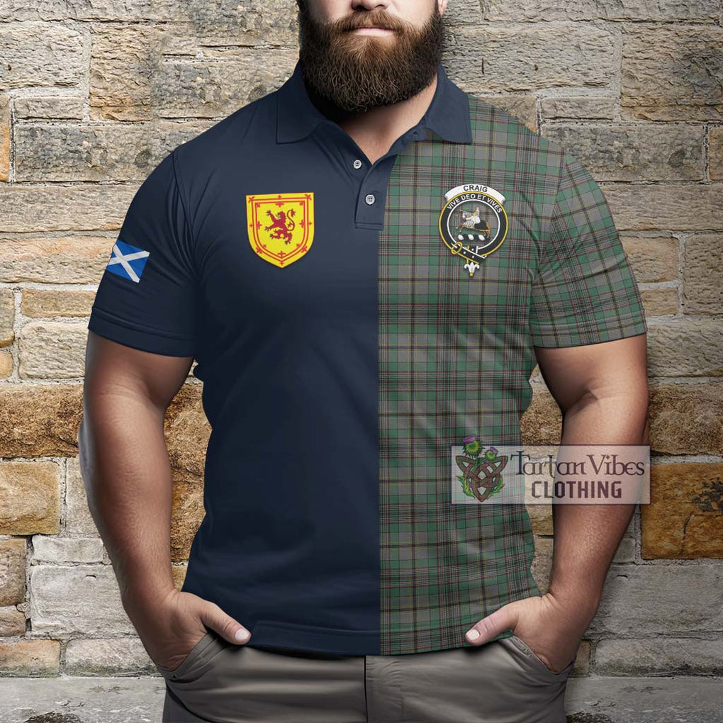 Tartan Vibes Clothing Craig Tartan Polo Shirt with Scottish Lion Royal Arm Half Style