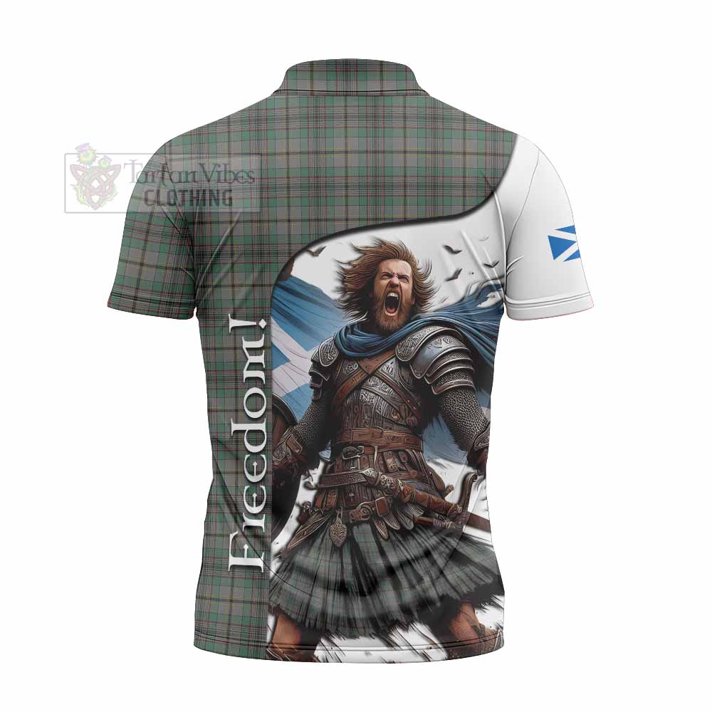 Tartan Vibes Clothing Craig Crest Tartan Zipper Polo Shirt Inspired by the Freedom of Scottish Warrior