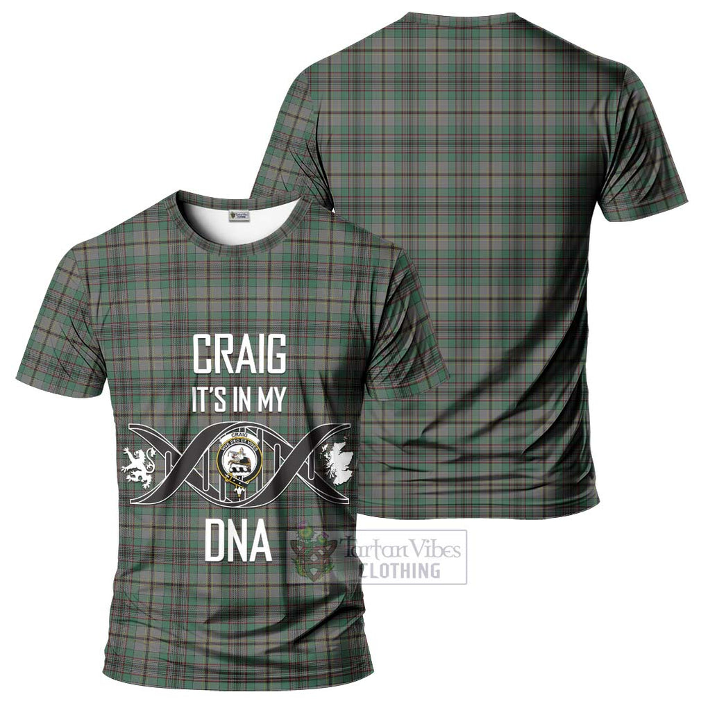 Craig Tartan T-Shirt with Family Crest DNA In Me Style - Tartan Vibes Clothing