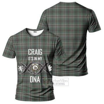 Craig Tartan T-Shirt with Family Crest DNA In Me Style