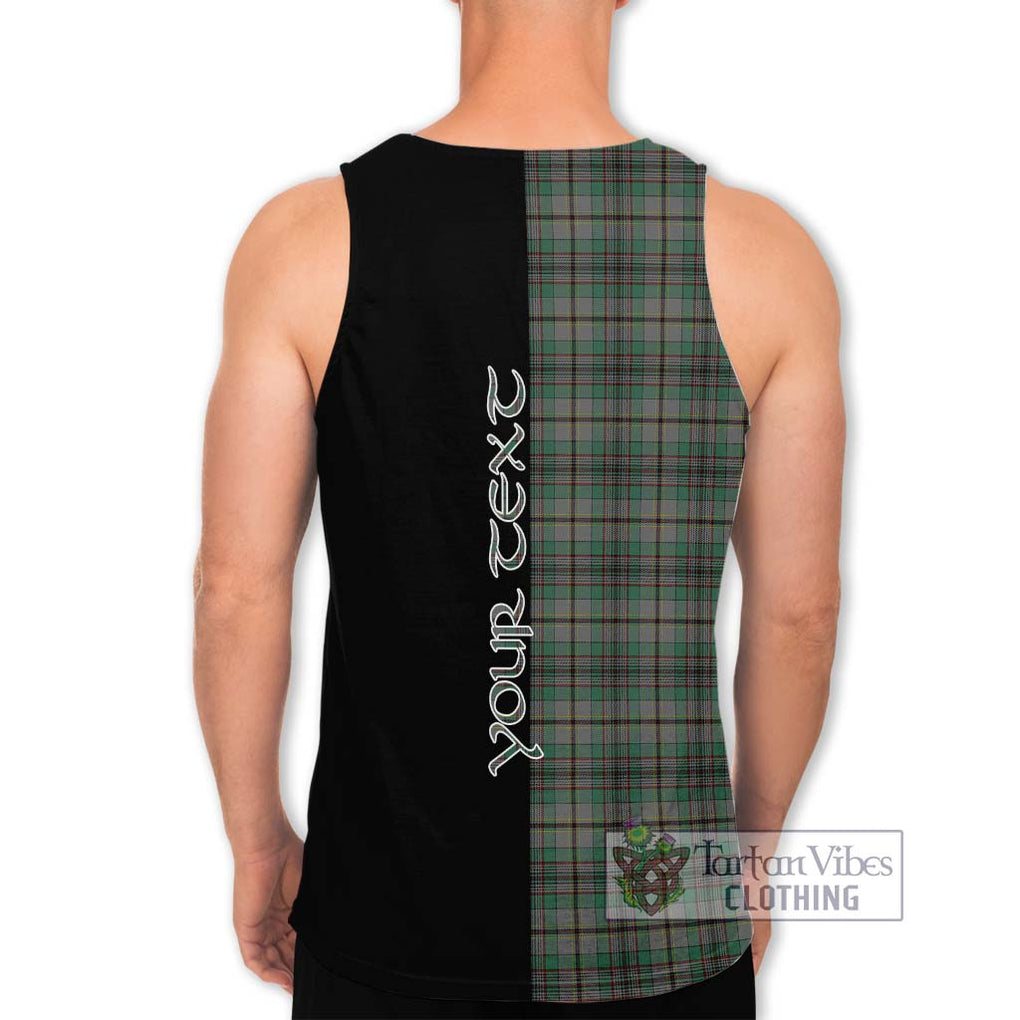 Craig Tartan Men's Tank Top with Family Crest and Half Of Me Style - Tartanvibesclothing Shop