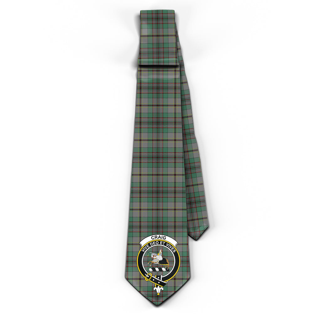 Craig Tartan Classic Necktie with Family Crest - Tartan Vibes Clothing