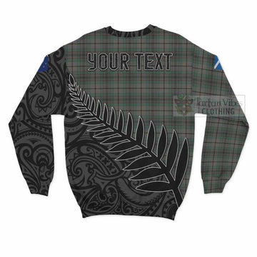 Craig Crest Tartan Sweatshirt with New Zealand Silver Fern Half Style