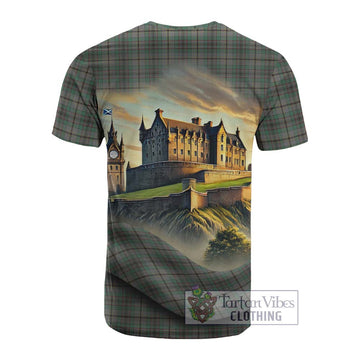 Craig Tartan Family Crest Cotton T-shirt with Scottish Ancient Castle Style - Tartan Vibes Clothing