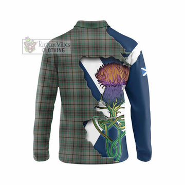 Craig Tartan Family Crest Long Sleeve Polo Shirt Scottish Thistle Celtic Inspired - Tartan Vibes Clothing