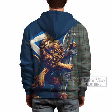 Craig Tartan Family Crest Hoodie with Scottish Majestic Lion