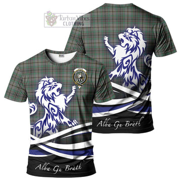 Craig Tartan Cotton T-shirt with Alba Gu Brath Regal Lion Emblem