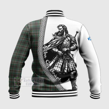 Craig Tartan Clan Crest Baseball Jacket with Highlander Warrior Celtic Style