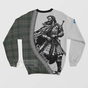 Craig Tartan Clan Crest Sweatshirt with Highlander Warrior Celtic Style