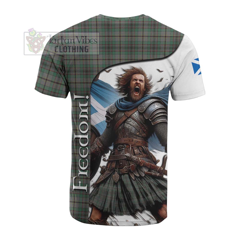 Tartan Vibes Clothing Craig Crest Tartan Cotton T-shirt Inspired by the Freedom of Scottish Warrior