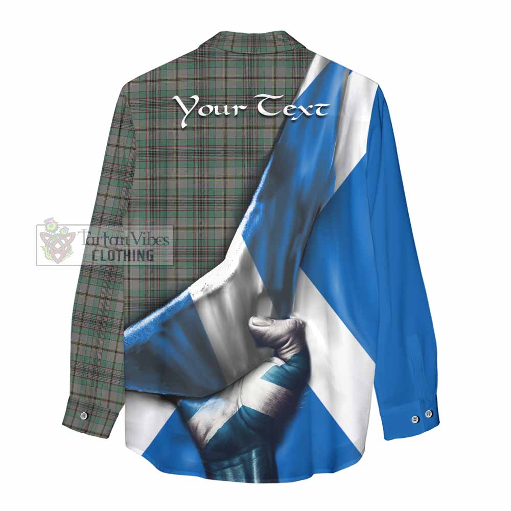 Tartan Vibes Clothing Craig Tartan Women's Casual Shirt with Family Crest Scotland Patriotic Style