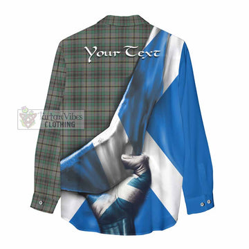 Craig Tartan Women's Casual Shirt with Family Crest Scotland Patriotic Style