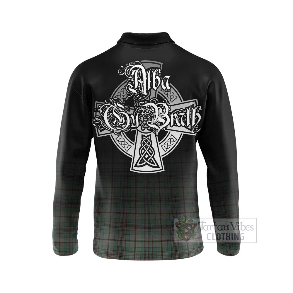 Tartan Vibes Clothing Craig Tartan Long Sleeve Polo Shirt Featuring Alba Gu Brath Family Crest Celtic Inspired