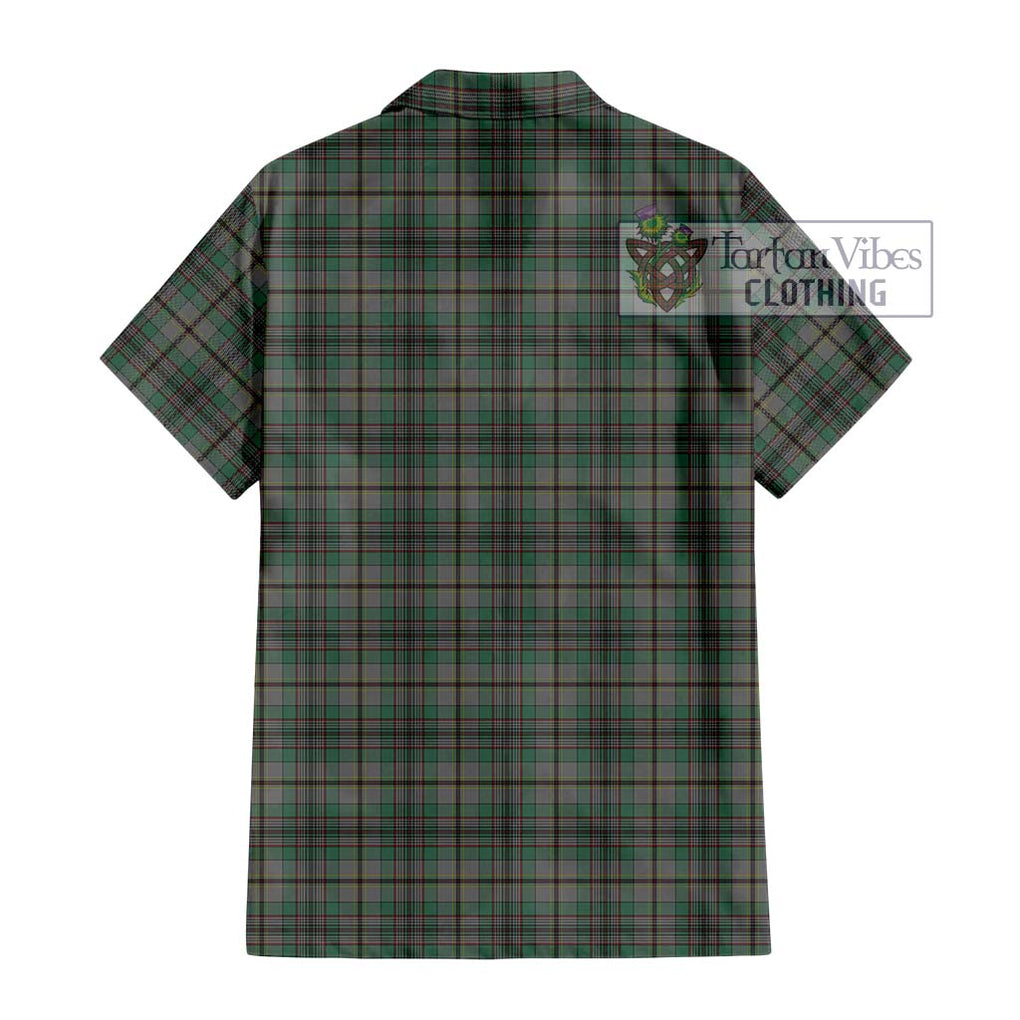 Craig Tartan Short Sleeve Button Shirt with Family Crest DNA In Me Style - Tartanvibesclothing Shop