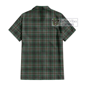 Craig Tartan Short Sleeve Button Shirt with Family Crest DNA In Me Style