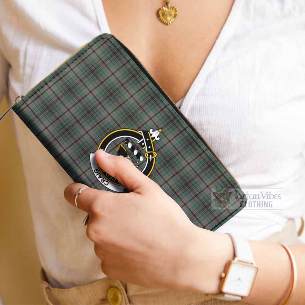 Craig Tartan Women's Leather Wallet with Family Crest - Tartan Vibes Clothing