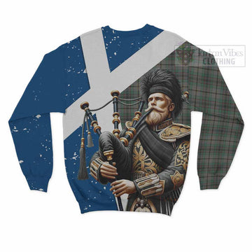 Craig Tartan Sweatshirt with Family Crest Scottish Bagpiper Vibes