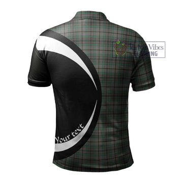 Craig Tartan Men's Polo Shirt with Family Crest Circle Style