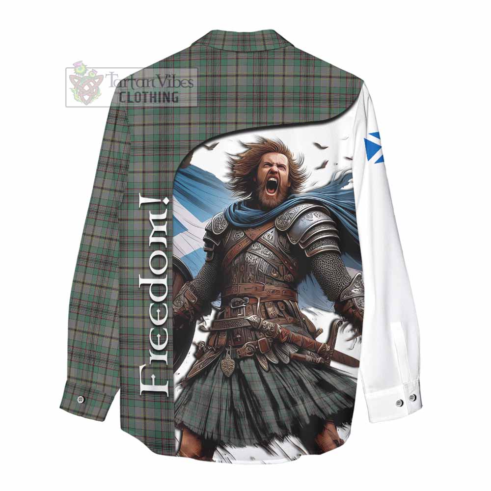 Tartan Vibes Clothing Craig Crest Tartan Women's Casual Shirt Inspired by the Freedom of Scottish Warrior