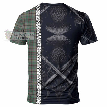 Craig Tartan T-Shirt with Family Crest Cross Sword Thistle Celtic Vibes