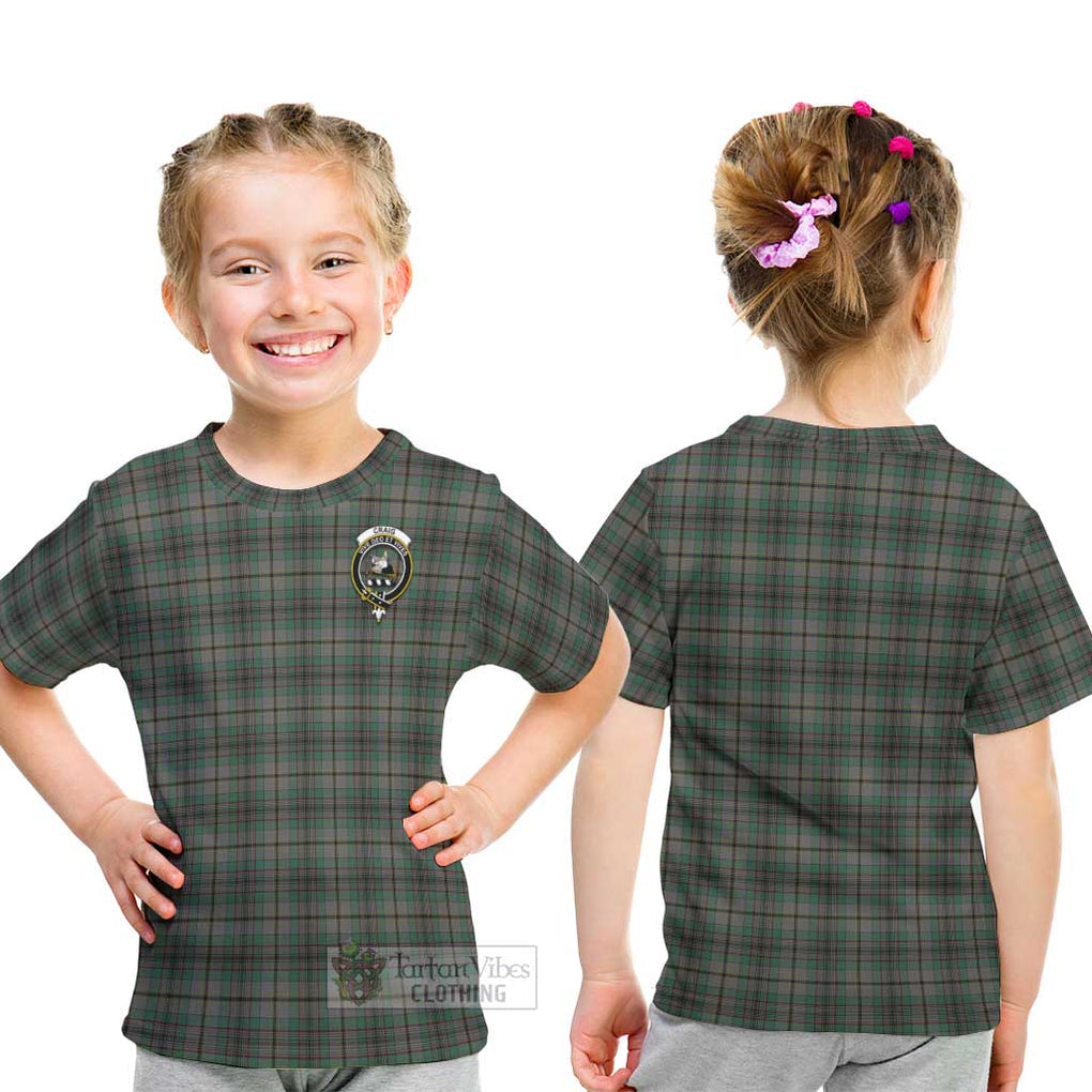 Craig Tartan Kid T-Shirt with Family Crest - Tartanvibesclothing Shop