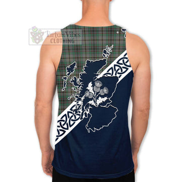 Craig Tartan Men's Tank Top Featuring Thistle and Scotland Map