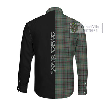 Craig Tartan Long Sleeve Button Shirt with Family Crest and Half Of Me Style