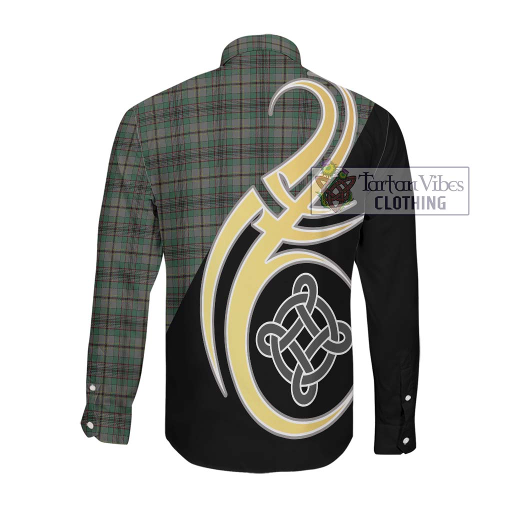 Craig Tartan Long Sleeve Button Shirt with Family Crest and Celtic Symbol Style Men's Shirt - Tartan Vibes Clothing