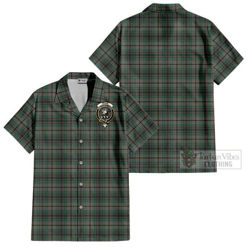 Craig Tartan Cotton Hawaiian Shirt with Family Crest