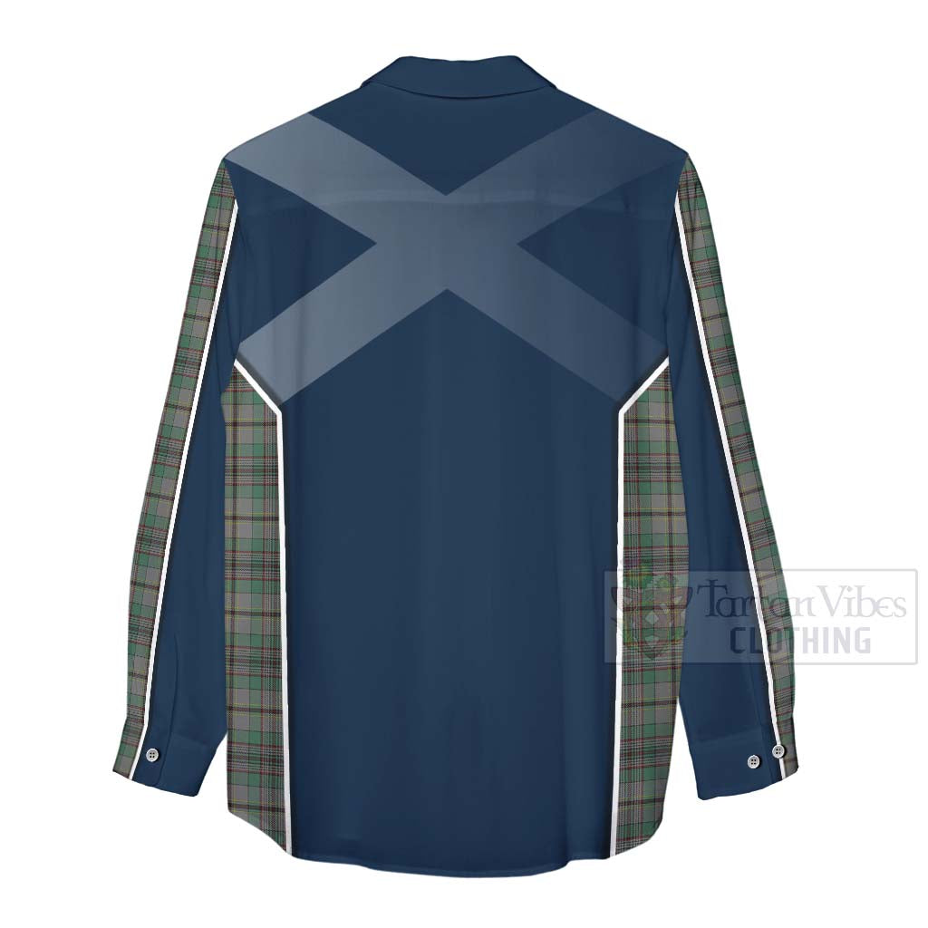 Tartan Vibes Clothing Craig Tartan Women's Casual Shirt with Family Crest and Scottish Thistle Vibes Sport Style