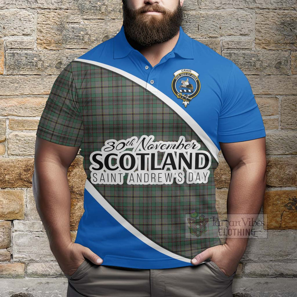 Tartan Vibes Clothing Craig Family Crest Tartan Polo Shirt Celebrate Saint Andrew's Day in Style