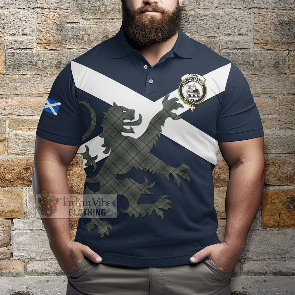 Tartan Vibes Clothing Craig Tartan Lion Rampant Polo Shirt – Proudly Display Your Heritage with Alba Gu Brath and Clan Name