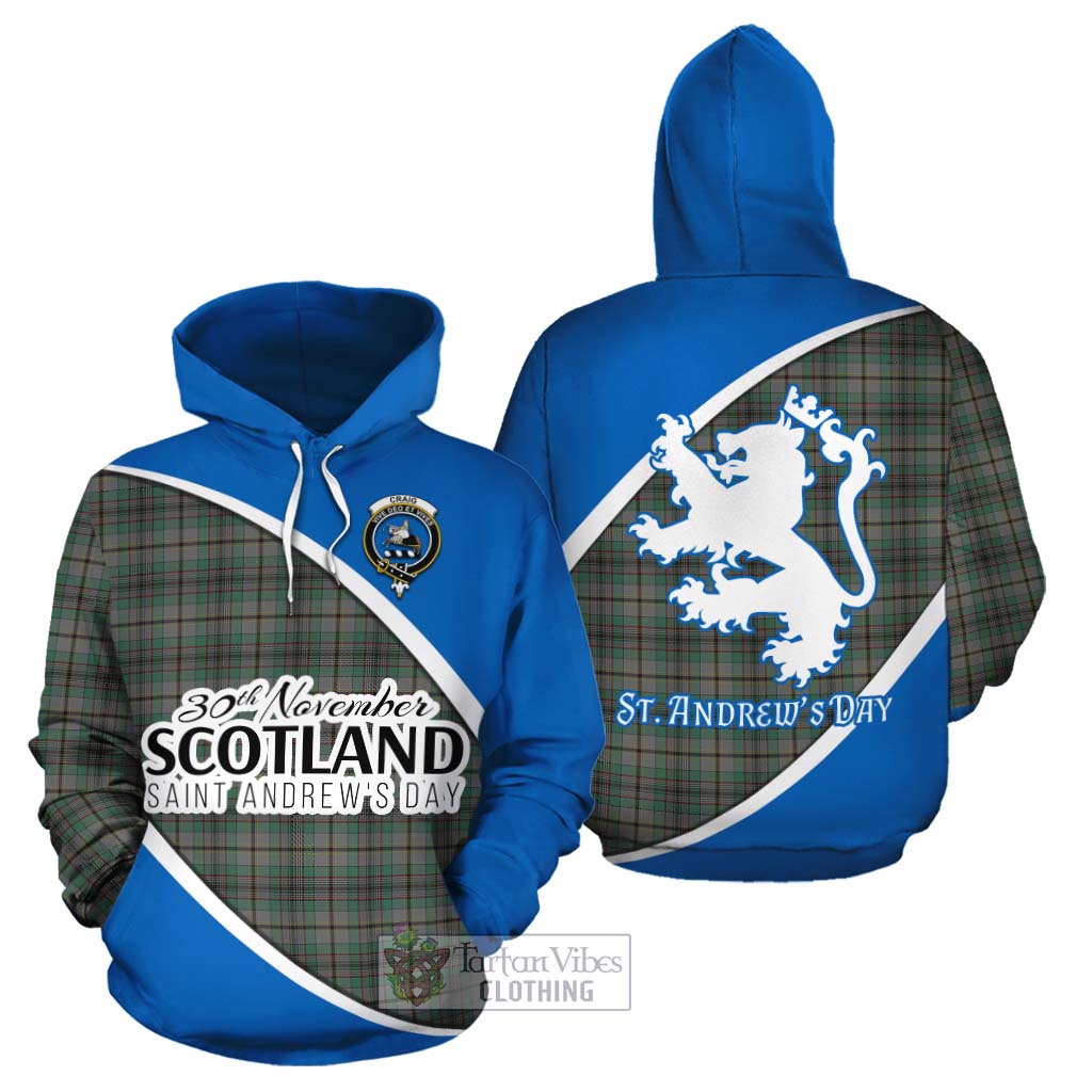 Tartan Vibes Clothing Craig Family Crest Tartan Cotton Hoodie Celebrate Saint Andrew's Day in Style