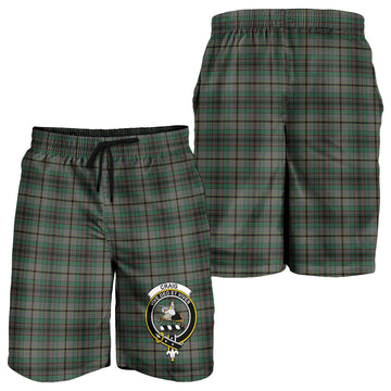 Craig Tartan Mens Shorts with Family Crest