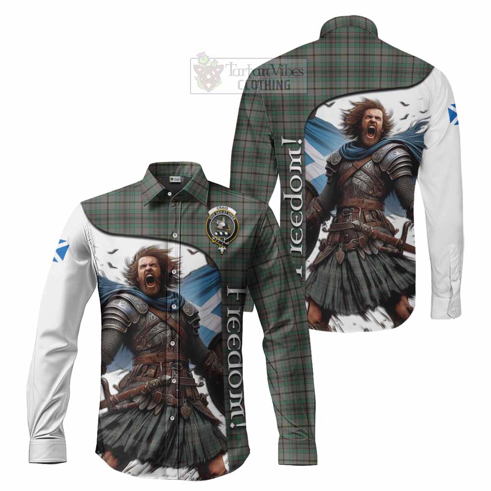 Tartan Vibes Clothing Craig Crest Tartan Long Sleeve Button Shirt Inspired by the Freedom of Scottish Warrior