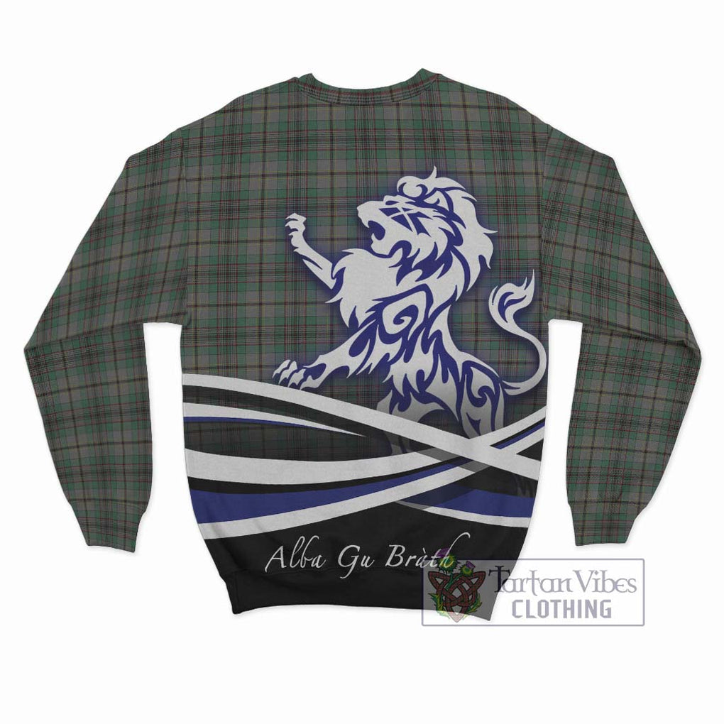 Craig Tartan Sweatshirt with Alba Gu Brath Regal Lion Emblem - Tartanvibesclothing Shop