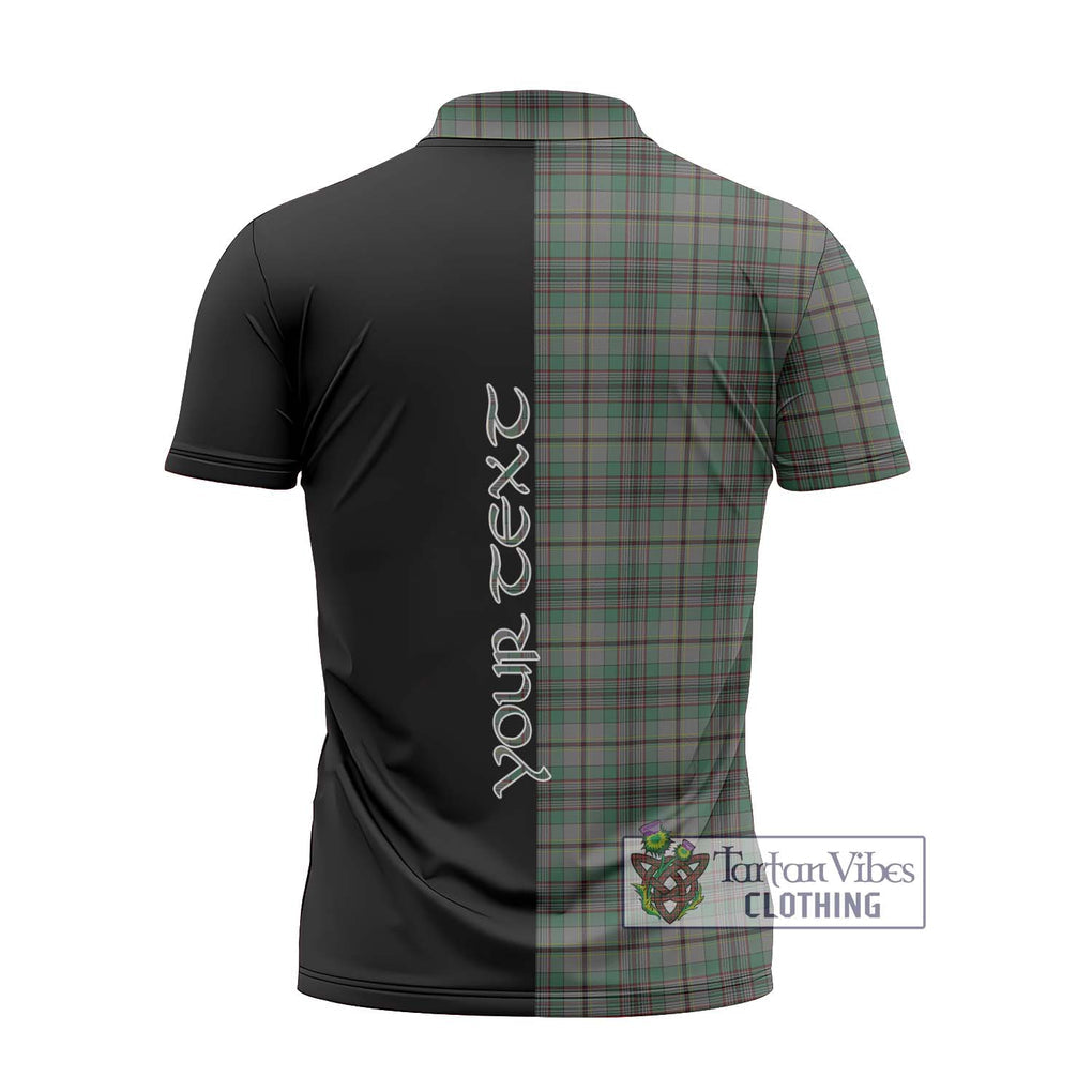 Craig Tartan Zipper Polo Shirt with Family Crest and Half Of Me Style - Tartanvibesclothing Shop