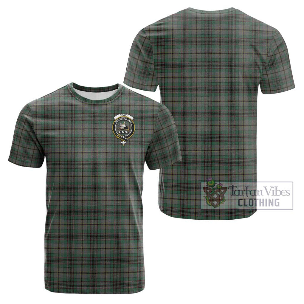 Craig Tartan Cotton T-Shirt with Family Crest Kid's Shirt - Tartanvibesclothing Shop