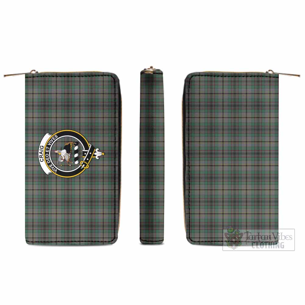 Craig Tartan Women's Leather Wallet with Family Crest - Tartan Vibes Clothing