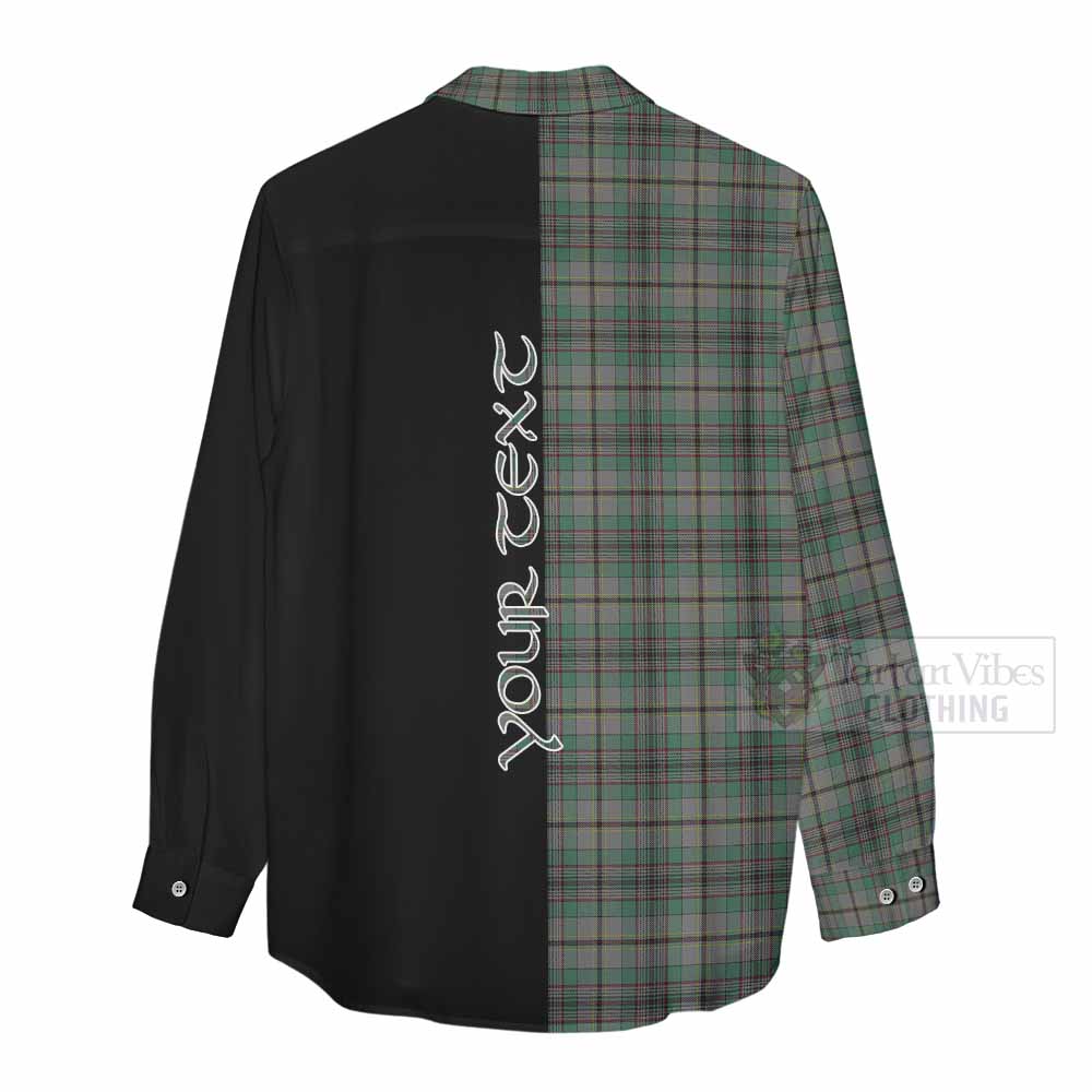 Tartan Vibes Clothing Craig Tartan Women's Casual Shirt with Family Crest and Half Of Me Style